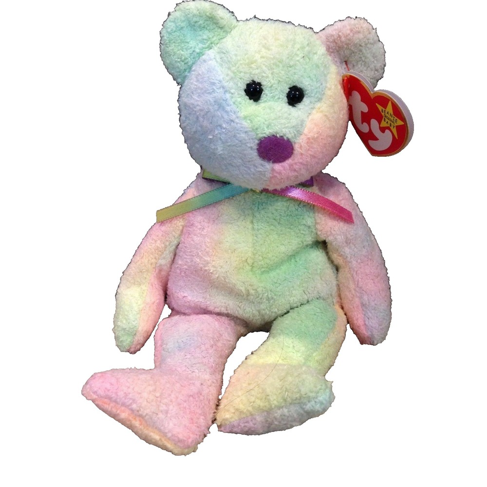 Ty‎ Beanie Baby! "Groovy" Rainbow Bear!